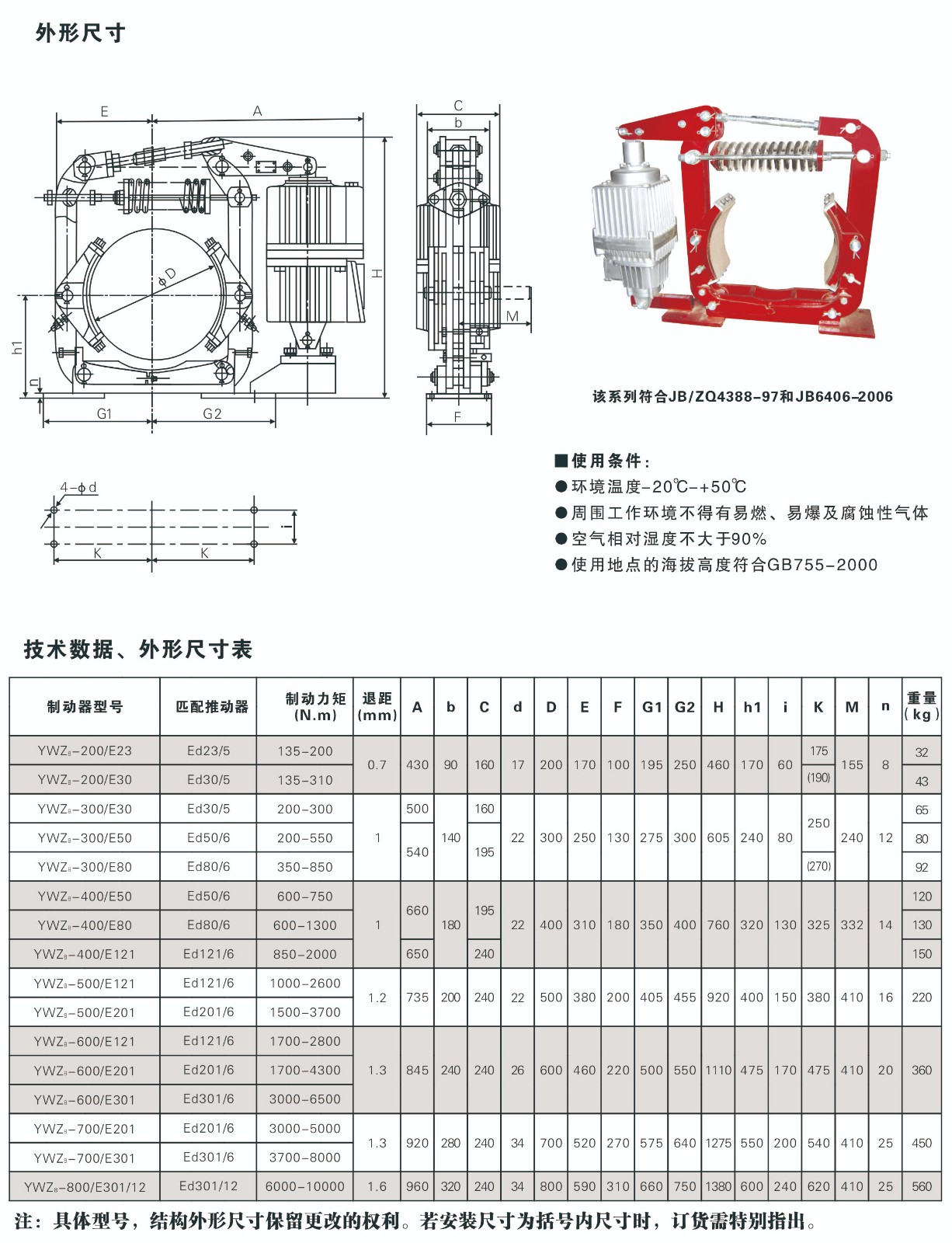 YWZ8系列电力液压块式制动器的相关知识讲解